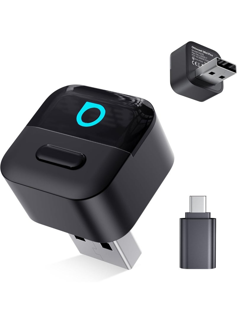 OTTOCAST Mini Pico (2026 Version) Wireless 2-in-1 CarPlay & Android Auto Adapter, Plug & Play Dongle for iPhone & Android, Auto Connect, One-Tap Disconnect,Wi-Fi 6 & Bluetooth 5.4 for Low-Latency - Image 1